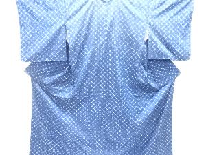 斜め格子模様織り出し手織り紬着物